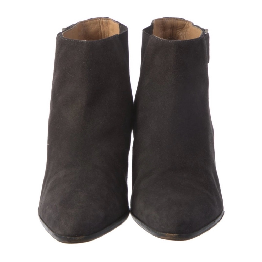 Hermes Dark Suede Ankle Booties